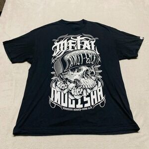 Vintage Y2K Metal Mulisha‎ Black T-Shirt Mens XL Skull